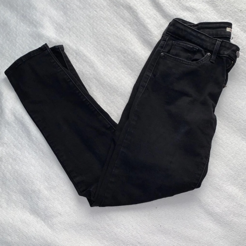 Black worn down jeans